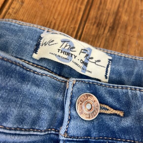 Women's Blue Flared Jeans - Picture 2 of 8